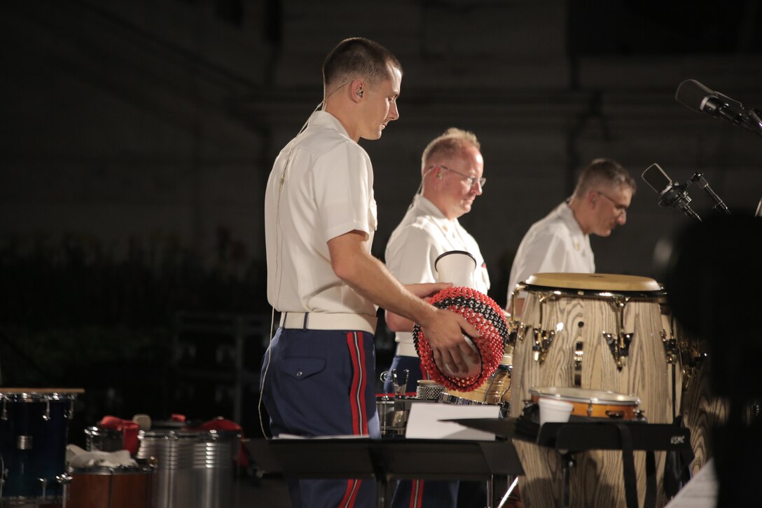 On Aug. 22, 2018, the Marine Latin Jazz Ensemble performed at the U.S. Capitol Building in Washington, D.C. (U.S. Marine Corps photo by Master Sgt. Kristin duBois/released)