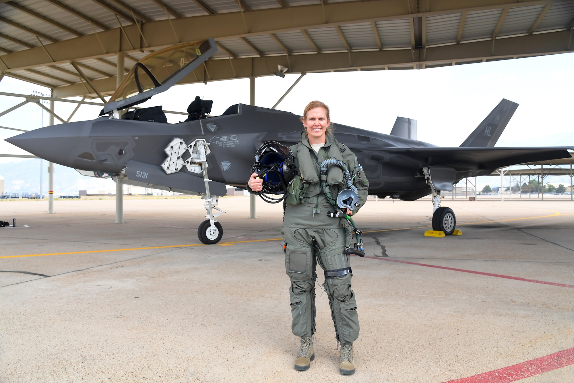 Col. Gina "Torch" Sabric, commander of the 419th Fighter Wing at Hill Air Force Base, Utah, and the Air Force Reserve's first female F-35 pilot