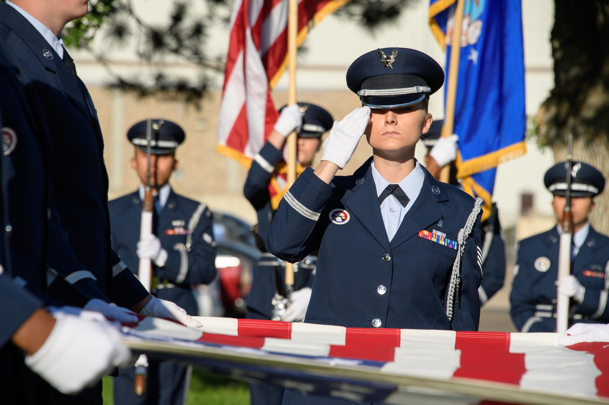 Airmen at Hill and three other bases gathered here Aug. 20-29 to learn how to perform an active-duty funeral service.