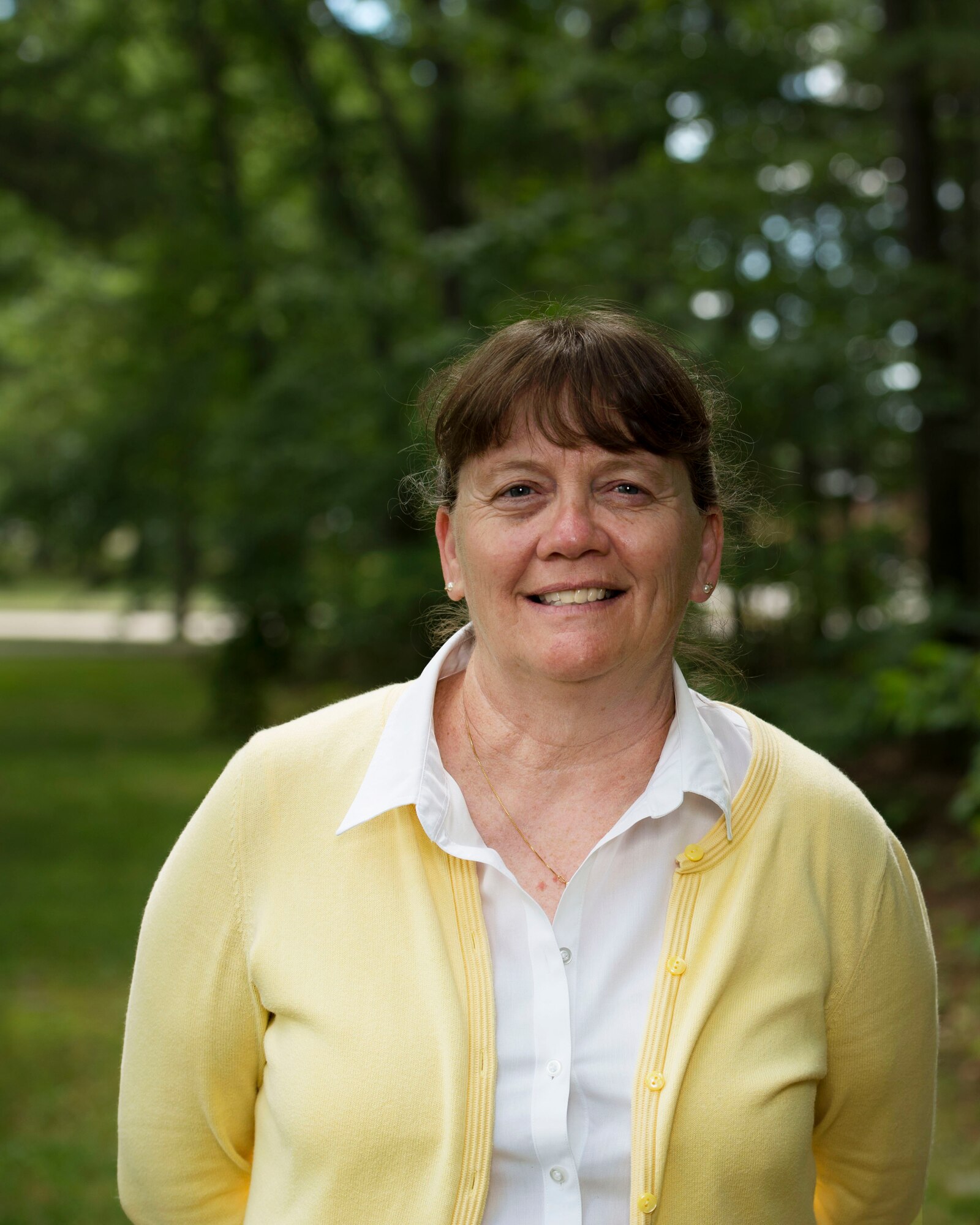 Bonnie Rice, Airman and Family Readiness program manager for the 157th Air Refueling Wing, poses for a portrait June 14, 2018 at Pease Air National Guard Base, N.H. Rice has taken care of the military members and their families here on base since 2002 and she is scheduled to retire in September. (N.H. Air National Guard photo by Airman 1st Class Victoria Nelson)