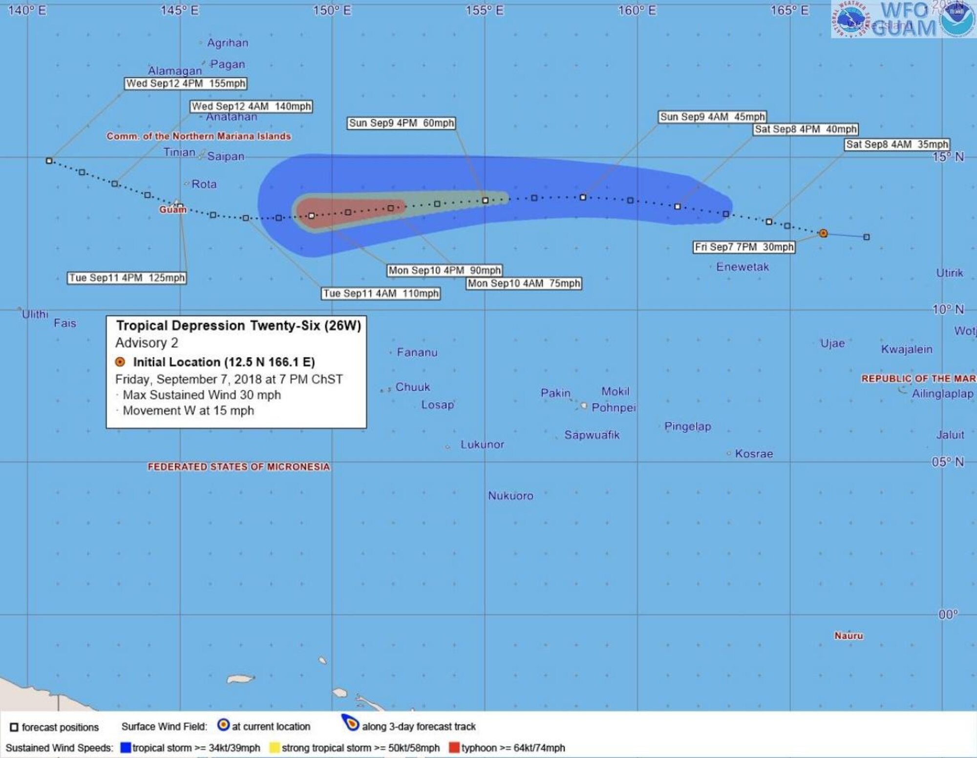 Guam Typhoon Conditions: