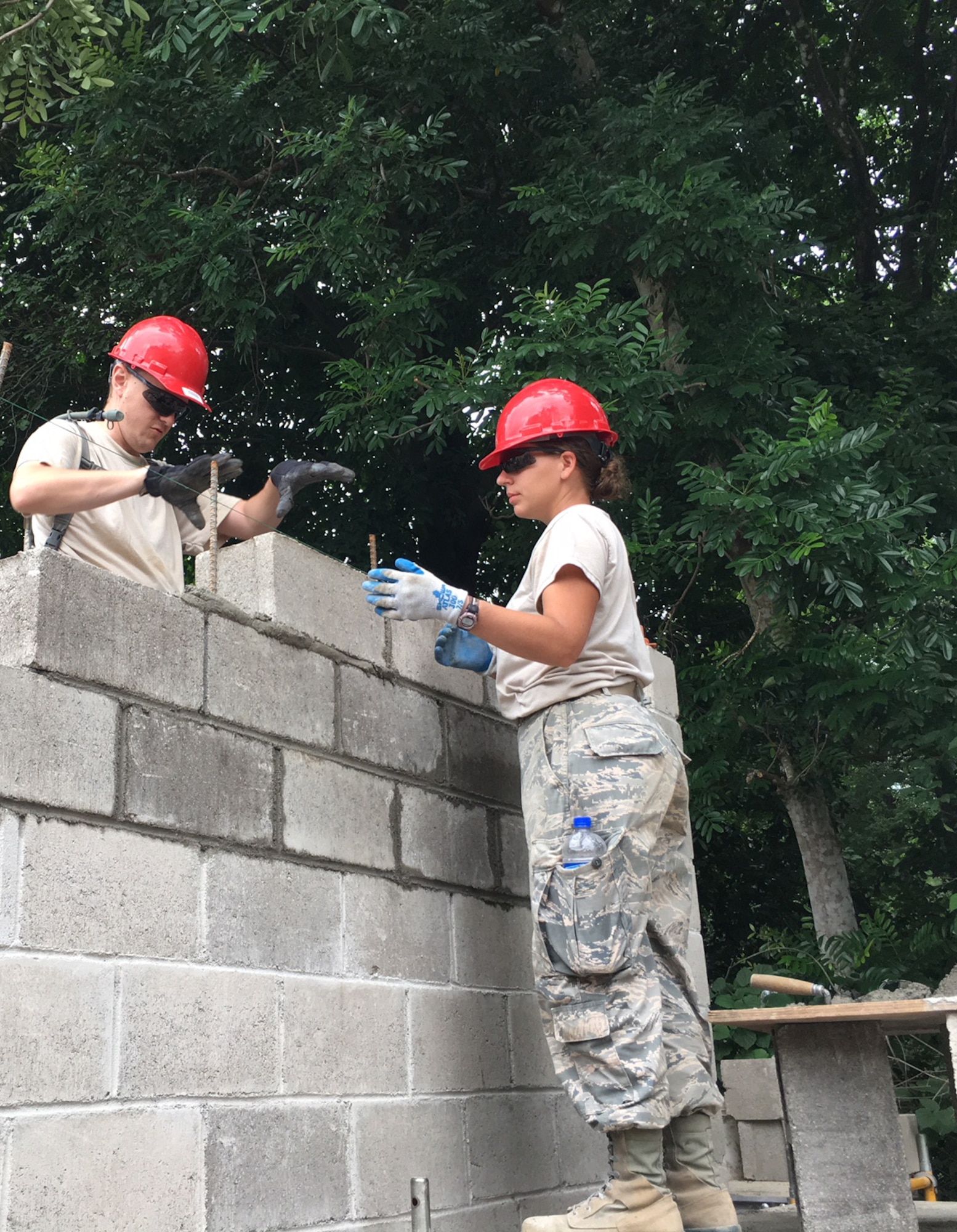 201st RED HORSE Squadron Airmen build schools from-the-ground-up June 11, 2018 in El Salvador for Beyond the Horizon. The Airmen from Fort Indiantown Gap, Pennsylvania did two-week rotations in support of the annual humanitarian/training exercise conducted by U.S. Southern Command in Latin American and Caribbean Nations. (U.S. Air National Guard Photo/Released)
