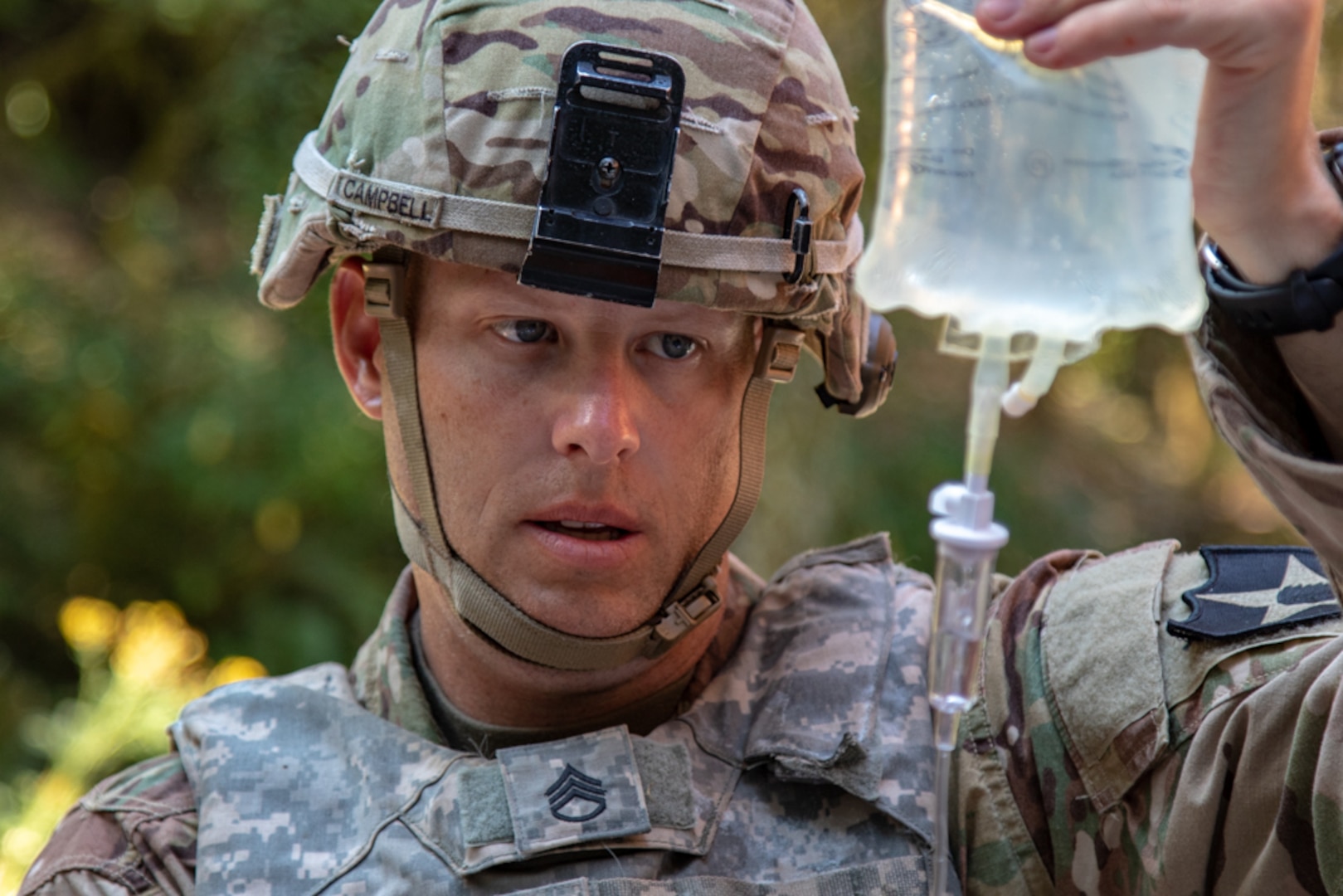 Staff Sgt. Benjamin Campbell, combat medic with 2-2 Stryker Brigade Combat Team, competes for the Regional Health Command-Pacific Best Medic competition at Joint Base Lewis-McChord, Wash., Aug. 7. The competition brought the best medics across the Pacific Region - Washington, Hawaii, Alaska, Japan and Korea.