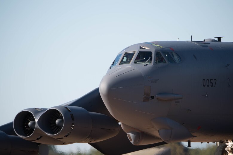 The 343rd Expeditionary Bomb Squadron launched its initial sortie for Ample Strike 18 from RAF Fairford, United Kingdom, Sept. 7, 2018.  The annual Czech- Republic-led exercise is designed to help train with Joint Terminal Air Controllers on the ground there.  Airman of the 343rd are comprised of both Citizen Reserve Airmen and active-duty personnel working within the total force enterprise model. (U.S. Air Force photo by Master Sgt. Ted Daigle)