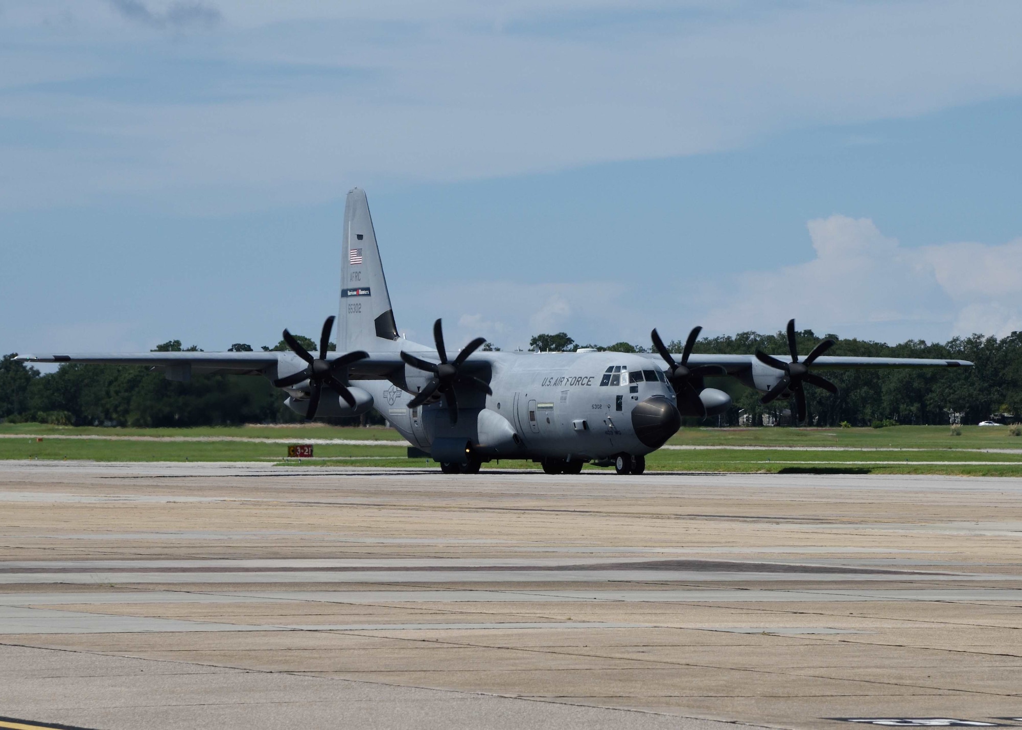 The Air Force Reserve’s 53rd Weather Reconnaissance Squadron departed Keesler Air Force Base, Mississippi, Sept. 9, 2018, to operate out of Savannah/Hilton Head International Airport, Savannah, Georgia. The Reserve Citizen Airmen will start flying reconnaissance missions into Hurricane Florence Sept. 10, 2018. The Hurricane Hunters also started flying missions into Hurricane Olivia out of the Kalaeloa Airport, Hawaii, Sept. 8, 2018. (U.S. Air Force photo/Lt. Col. Marnee A.C. Losurdo)