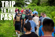 Marines and Sailors hike up Hacksaw Ridge, Okinawa, Japan, Sept. 7, 2018. Marines and Sailors with Headquarters Company, Headquarters Regiment, 3rd Marine Logistics Group, participated in the World War II battle site tour to learn about the U.S. Marine Corps’ history on Okinawa and remember those who have gone before them. (U.S. Marine Corps photo by Pfc. Terry Wong)