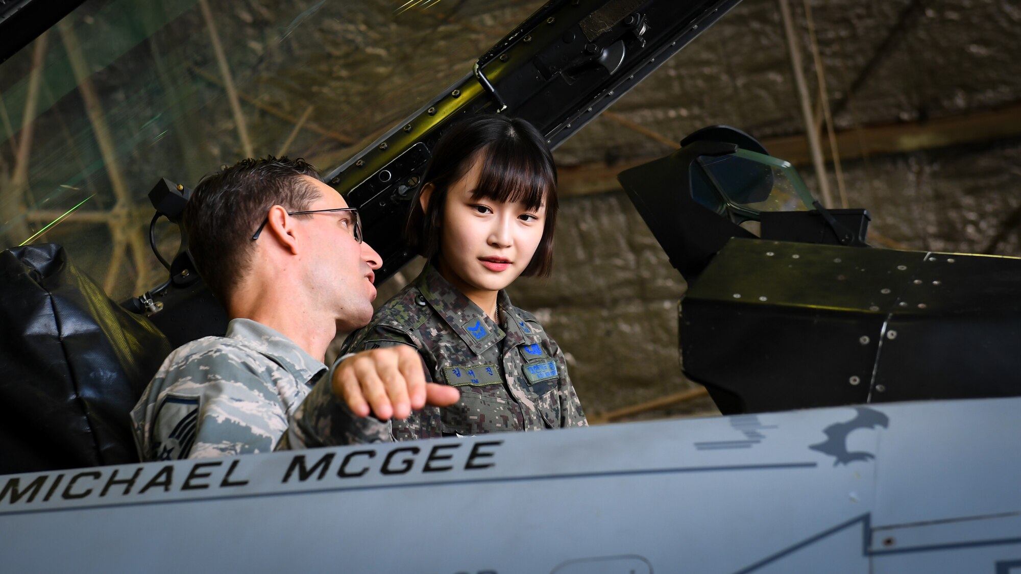 During the tour, the AFOC visitors toured the 51st Munitions and 51st Operations Support squadrons to better understand and improve operability with their American counterparts.  (U.S. Air Force photo by Staff Sgt. Benjamin Raughton)