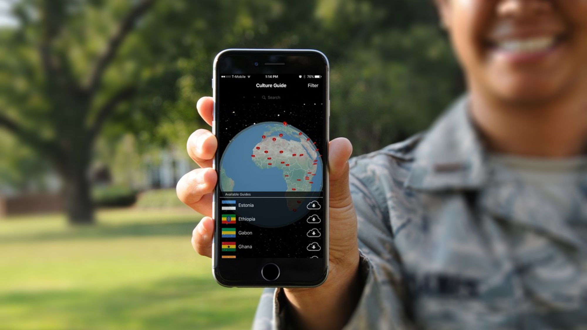 The Wall Street Journal recently recognized the Air Force Culture and Language Center’s mobile Expeditionary Culture Field Guide as being one of six ‘must-have’ apps for business travelers. The free app is available for Android and iPhone devices. (Courtesy photo)