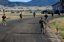 Every morning during training for the 2018 Air Force Defender Challenge, Airmen were tasked to perform a 2-mile run to hoist flags, indicating ranges will be in use.