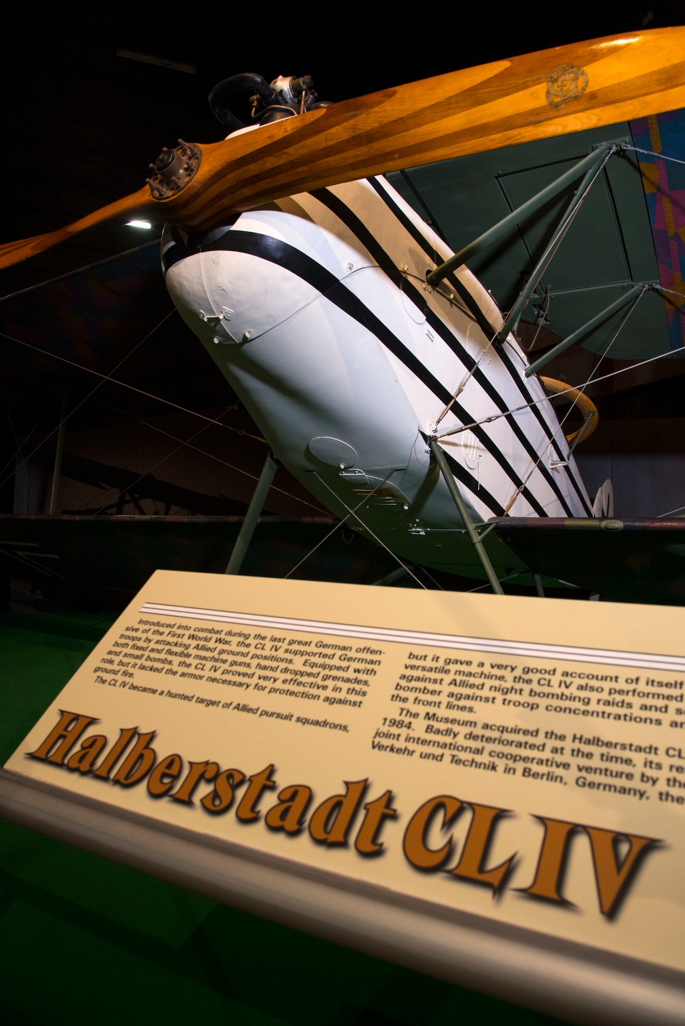 DAYTON, Ohio -- Halberstadt CL IV in the Early Years Gallery at the National Museum of the United States Air Force. (U.S. Air Force photo by Ken LaRock)