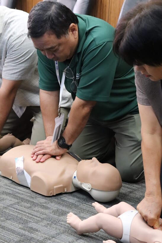 District staff conducted Heartsaver training a First Aid CPR AED video-based, instructor-led course teaching staff critical skills needed to respond to and manage an emergency until emergency medical services arrives. Skills covered in the course included first aid; choking relief in adults, children, and infants; and what to do for sudden cardiac arrest in adults, children, and infants.