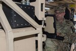 Army Staff Sgt. Jason Millhouse, 3rd Armored Brigade Combat Team, 1st Cavalry Division, programs the frequencies needed to jam a notional enemy during training on the Armyâ€™s new electronic warfare tactical vehicle in Yuma, Arizona, Aug. 16, 2018. The new vehicle was developed to provide Army electronic warfare teams with the ability to sense and jam enemy communications and networks from an operationally relevant range at the brigade combat team level. Army photo