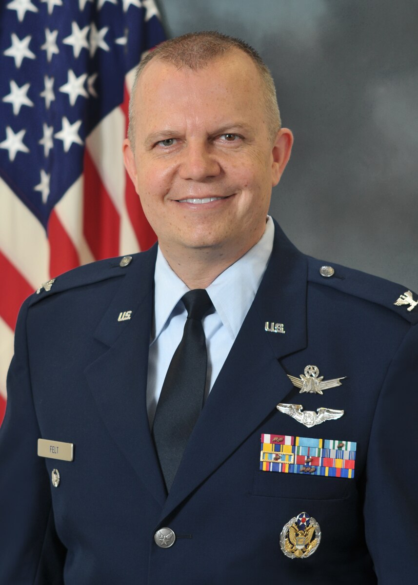 U.S. Air Force Col. Eric J Felt poses for an official photo.