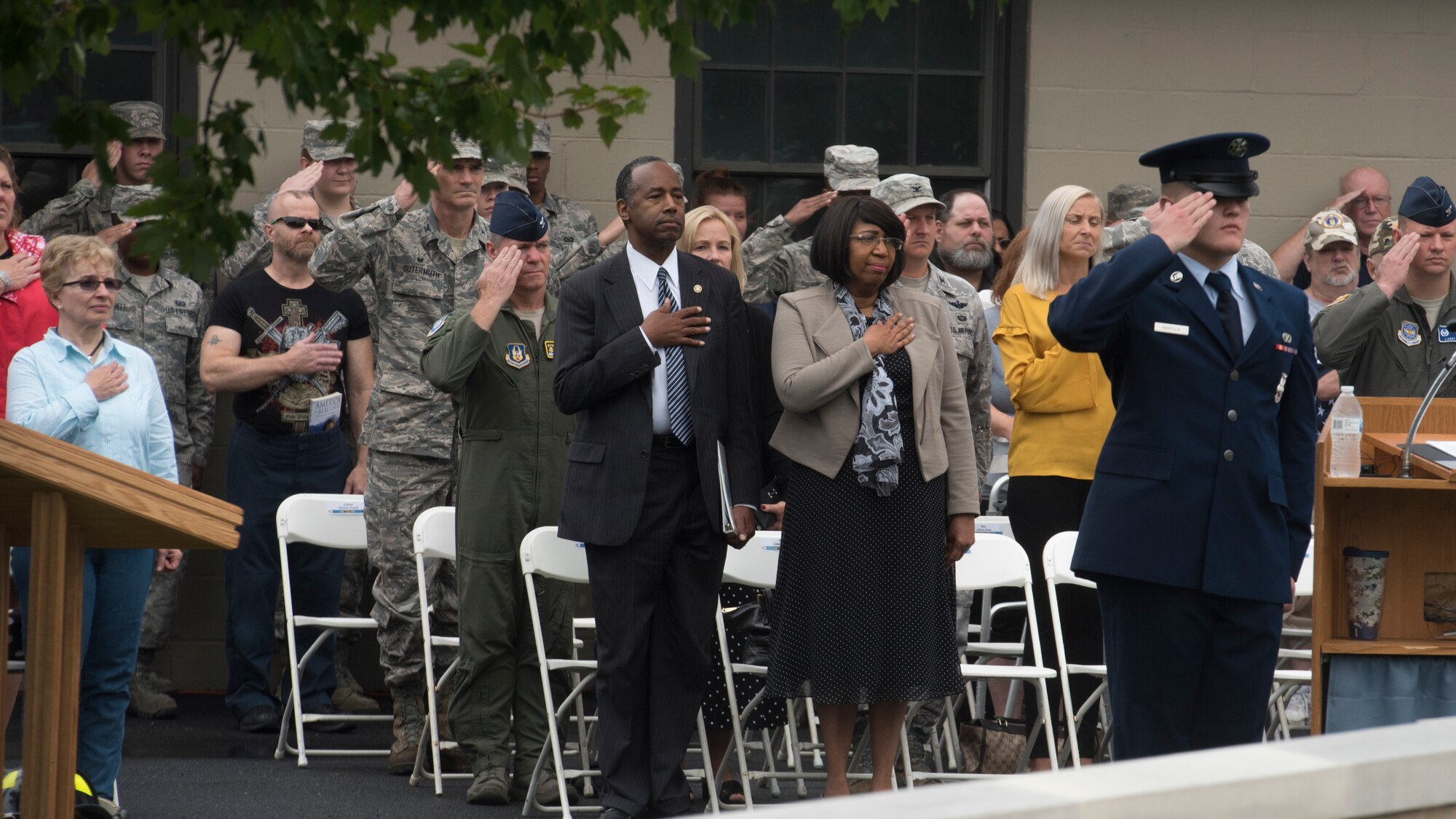 Ben Carson addresses at Dover AFB’s 9/11 ceremony