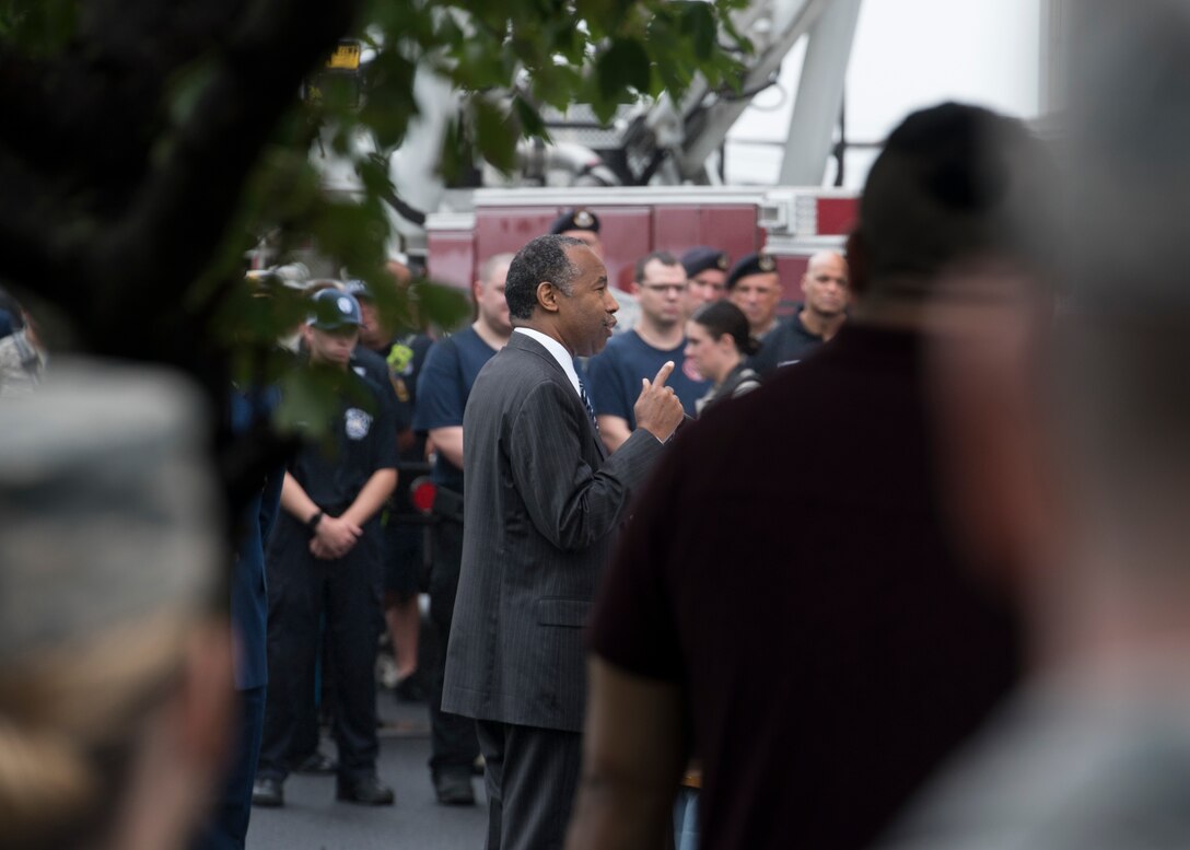 Ben Carson addresses at Dover AFB’s 9/11 ceremony