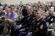 FORT KNOX, Ky. – Noncommissioned (NCO) Soldiers from the 1st Theater Sustainment Command listen to a presentation during the 2018 NCO Symposium, Aug 28-30, at the Gen. George Patton Museum. The symposium allowed for professional open-forum discussion amongst the NCO ranks. (U.S. Army photo by Spc. Zoran Raduka)