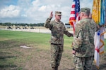 Gen. Mark A. Milley (right). U.S. Army Chief of Staff, swears in Lt. Gen. Bradly A. Becker (left) as the commanding general of the U.S. Army Installation Management Command Sept. 5 at Joint Base San Antonio-Fort Sam Houston.