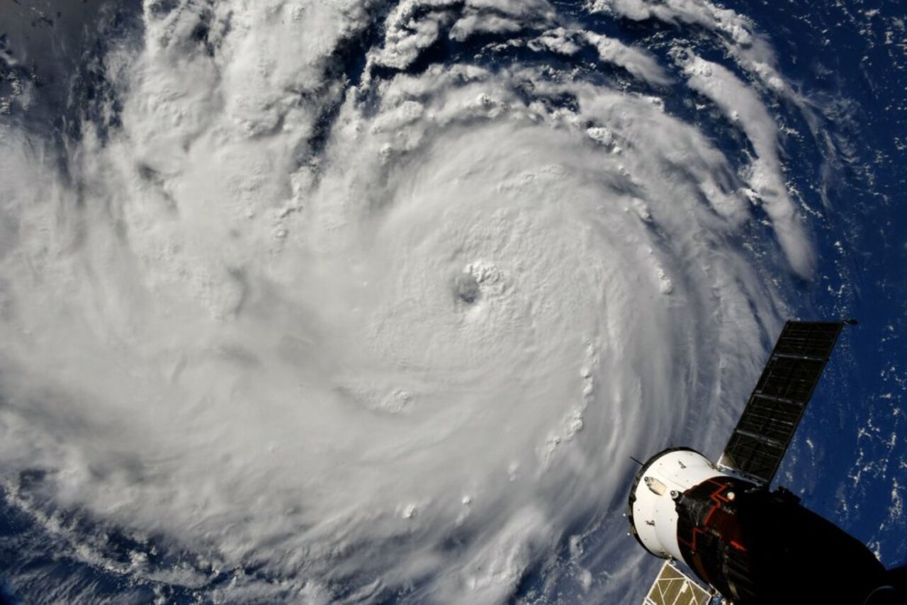 Hurricane Florence photographed from the International Space Station.