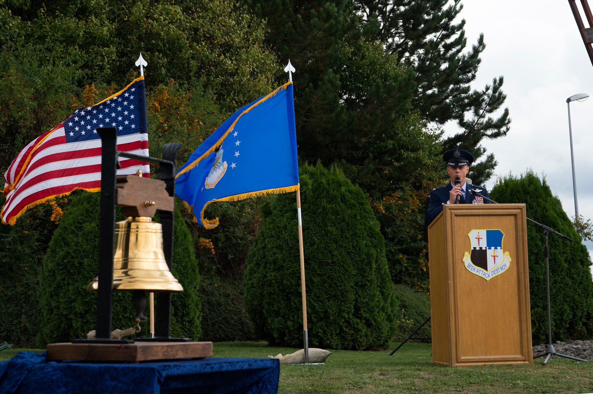 Clark welcomed other squadrons to come up and give prayers and speeches on behalf of all who sacrificed their lives on September 11, 2001.