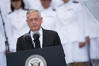 U.S. Secretary of Defense James N. Mattis speaks during the 9/11 Observance Ceremony at the Pentagon in Washington, D.C., Sept. 11, 2018. During the Sept. 11, 2001, attacks, 184 people were killed at the Pentagon.