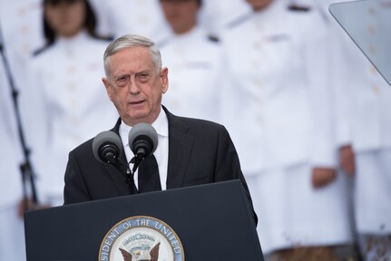 U.S. Secretary of Defense James N. Mattis speaks during the 9/11 Observance Ceremony at the Pentagon in Washington, D.C., Sept. 11, 2018. During the Sept. 11, 2001, attacks, 184 people were killed at the Pentagon.