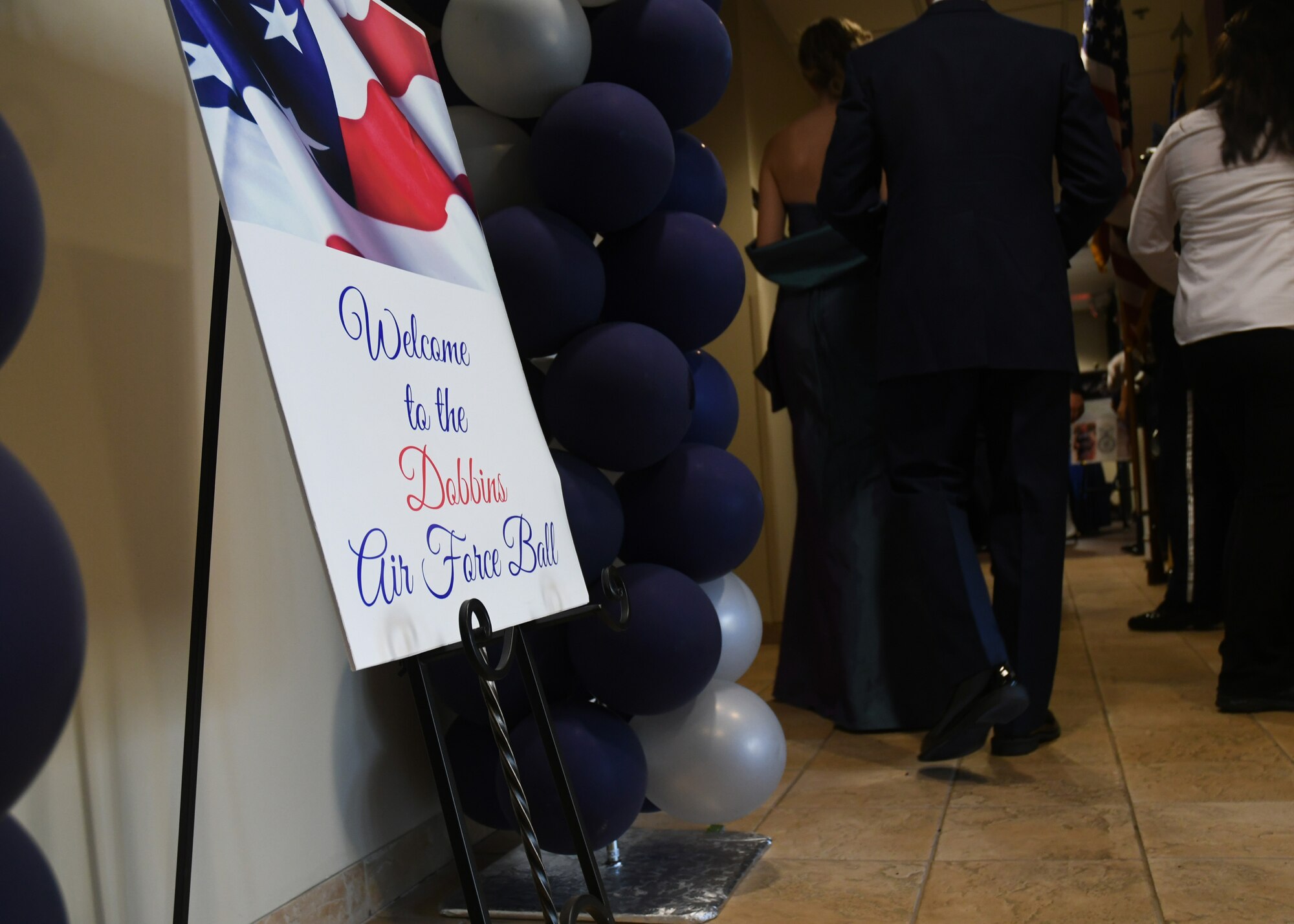 The 94th Airlift Wing hosted an Air Force Ball at Dobbins Air Reserve Base, Ga, Sept. 8, 2018. The ball commemorated the 71st birthday of the United States Air Force, and allowed members the opportunity to eat, drink, socialize, and relax. (U.S. Air Force Photo by Staff Sgt. Miles Wilson)