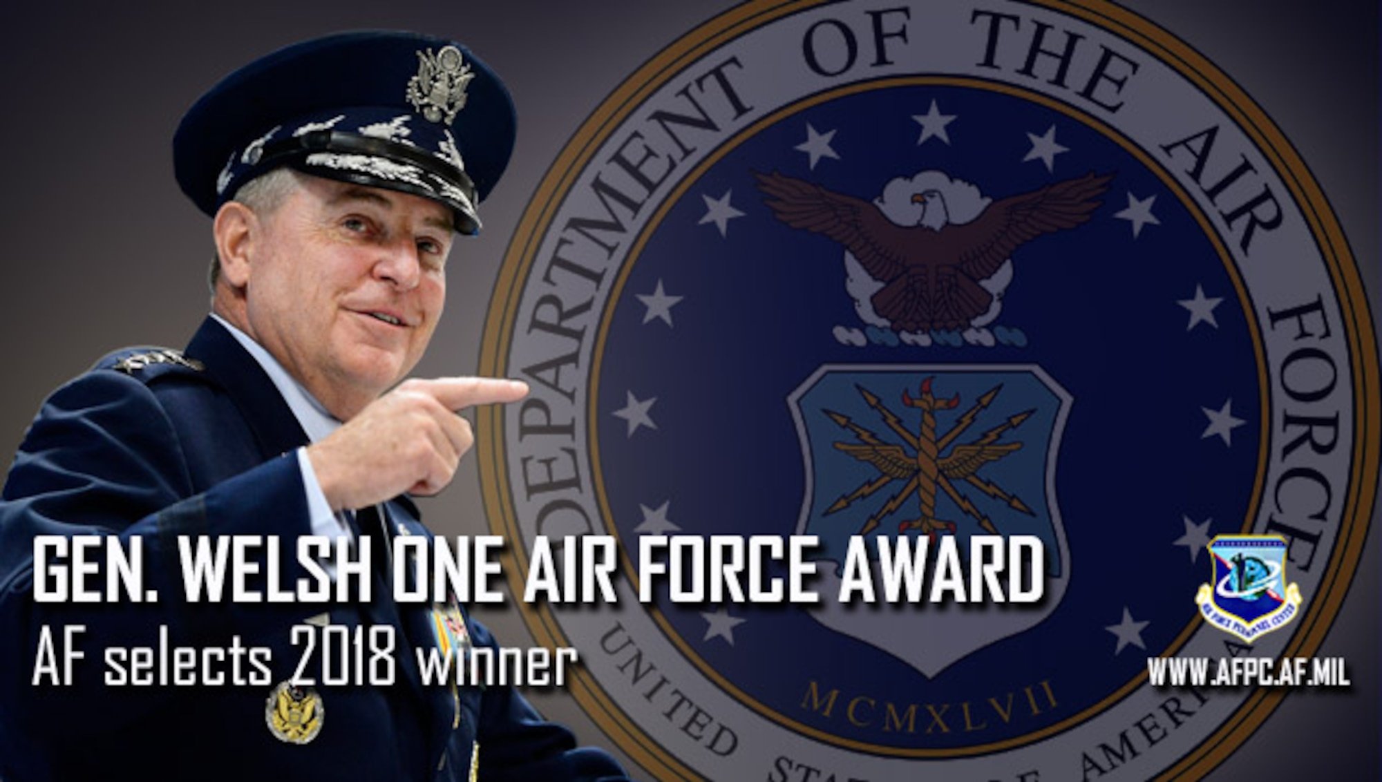 Gen. Welsh One Air Force award; AF selects 2018 winner