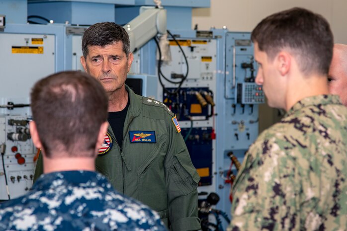 U.S. Navy Adm. William Moran visits MCAS Iwakuni