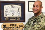 Navy Petty Officer 1st Class Jose Sotocora poses for a photo at a Navy Recruiting District Miami recruiting office in Brandon, Fla., July 18, 2018. Sotocora is recognized as one of the Navyâ€™s outstanding recruiters. Navy photo by Petty Officer 2nd Class Latrice Ames