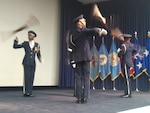 Drill team throwing rifles in air