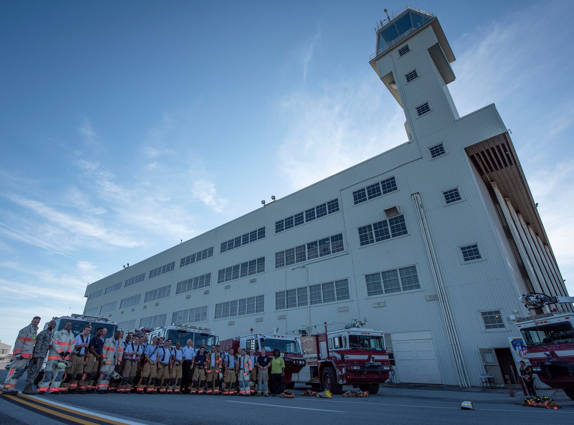 96th Civil Engineer Group Firefighters honor 9/11 firefighters with a memorial tower climb Sept. 11 at King Hangar at Eglin Air Force Base, Fla.