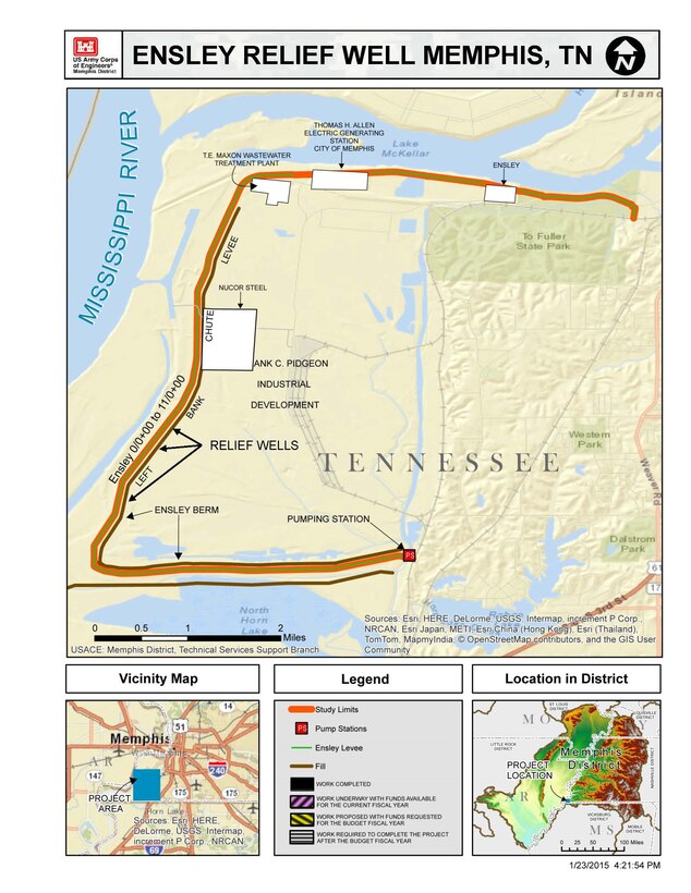 Ensley Relief Wells Location