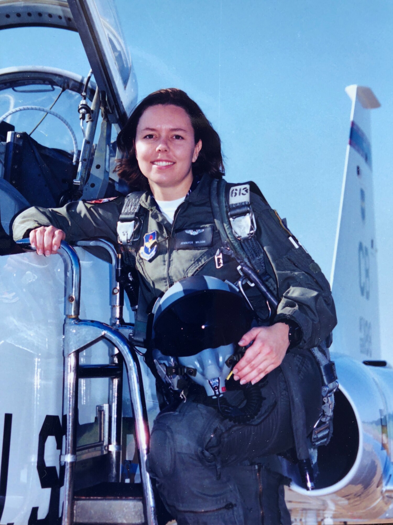 U.S. Air Force Lt. Col. Jennifer Avery smiles for an official Air Force photo during pilot training. Avery was the first female to the fly the B-2 Spirit. She is the first and only female to fly stealth bomber in combat, and was also the first female to fly the B-1 in combat. Together with her husband, Lt. Col. John Avery, the couple were the first husband-wife team to fly the B-2. The aviators served with the 509th Bomb Wing at Whiteman AFB and then with the base’s Missouri National Guard 131st Bomb Wing. Their joint retirement ceremony was Sept. 7, 2018, at Whiteman Air Force Base, Missouri. (Photo courtesy of Ret. Lt. Col. Jennifer Avery)