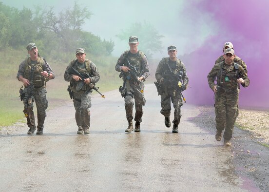 Airmen from the Air National Guard Air Force Defender’s Challenge Team 2018