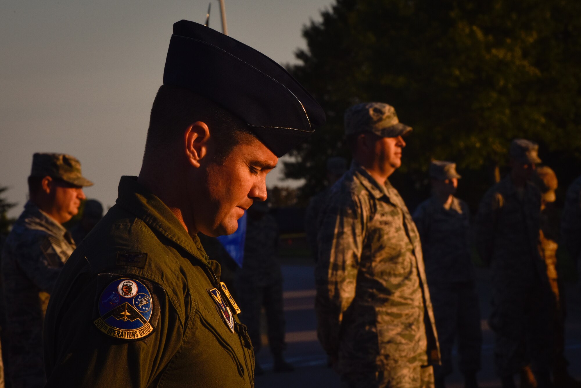 Whiteman Air Force Base Personnel and Base Honor Guard took place in a wreath laying ceremony to commemorate those lost during the September 11th attacks.