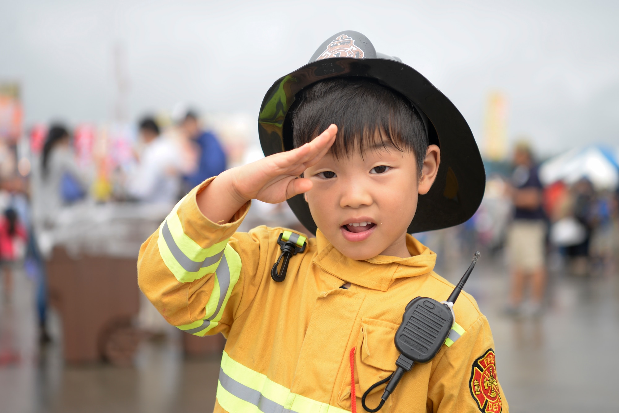 A young festivalgoer poses for a photo during the 2018 Japanese-American Friendship Festival, Sept. 15, 2018, at Yokota Air Base, Japan.
