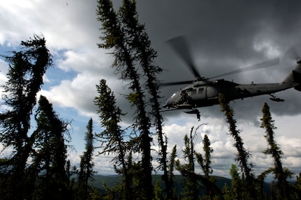 (Photo is for representative purposes only.)

A U.S. Air Force HH-60 Pave Hawk departs a downed pilot scenario during RED FLAG-Alaska 17-2 June 20, 2017, at Eielson Air Force Base, Alaska. RED FLAG-Alaska provides an optimal training environment in the Indo-Asia Pacific Region and focuses on improving ground, space, and cyberspace combat readiness and interoperability for U.S. and international forces.