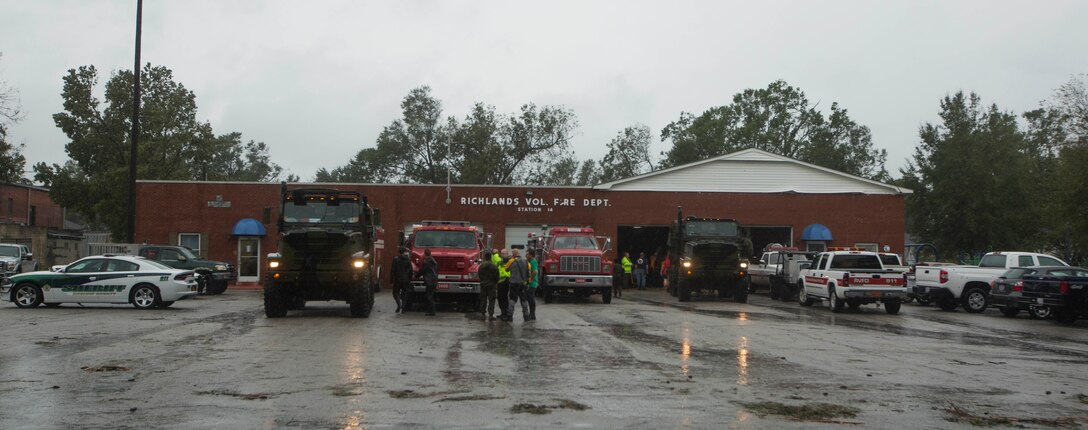 CLB-8 provided direct logistical support in providing disaster relief to civilians affected by Hurricane Florence.