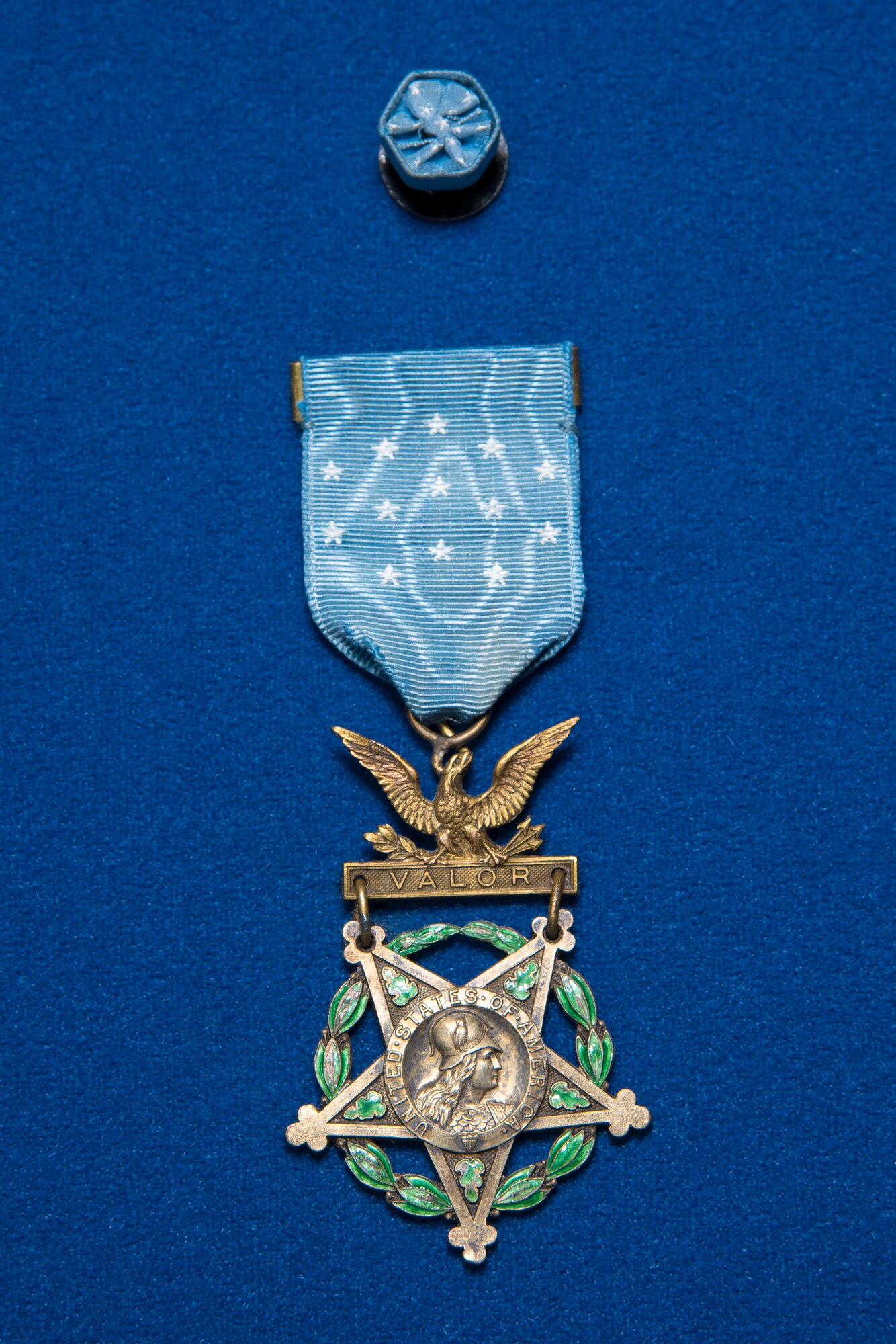 WWI pilot Lt. Harold E. Goettler Medal of Honor on display in the Early Years Gallery at the National Museum of the U.S. Air Force. (U.S. Air Force photo by Ken LaRock)