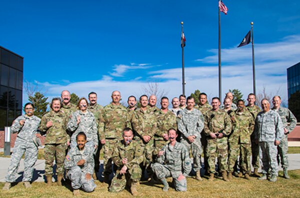 Service members from Joint Force Headquarters - Colorado joined the Adjutant General, Maj. Gen. H. Michael Edwards, for a MOvember group photo, to honor the occasion.
MOvember is an annual event involving the growing of moustaches during the month of November to raise awareness of men's health issues, such as prostate cancer, testicular cancer and men's suicide.
(U.S. Air National Guard Photo by Maj. Darin Overstreet)