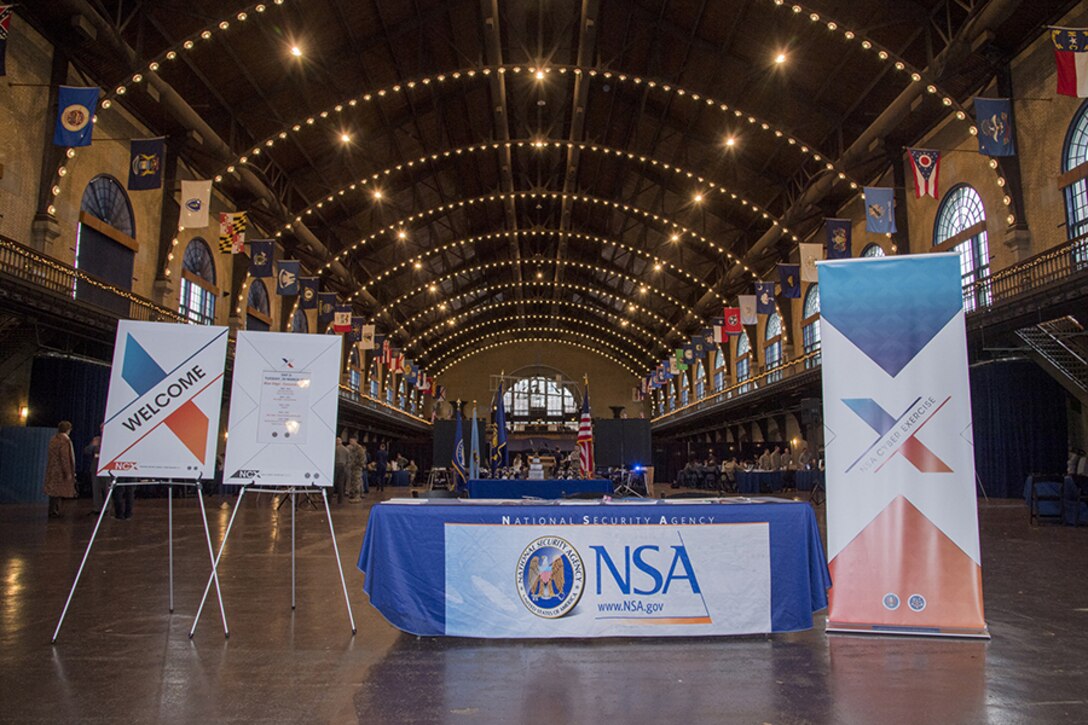 NSA NCX presentation materials are on display in Annapolis, MD