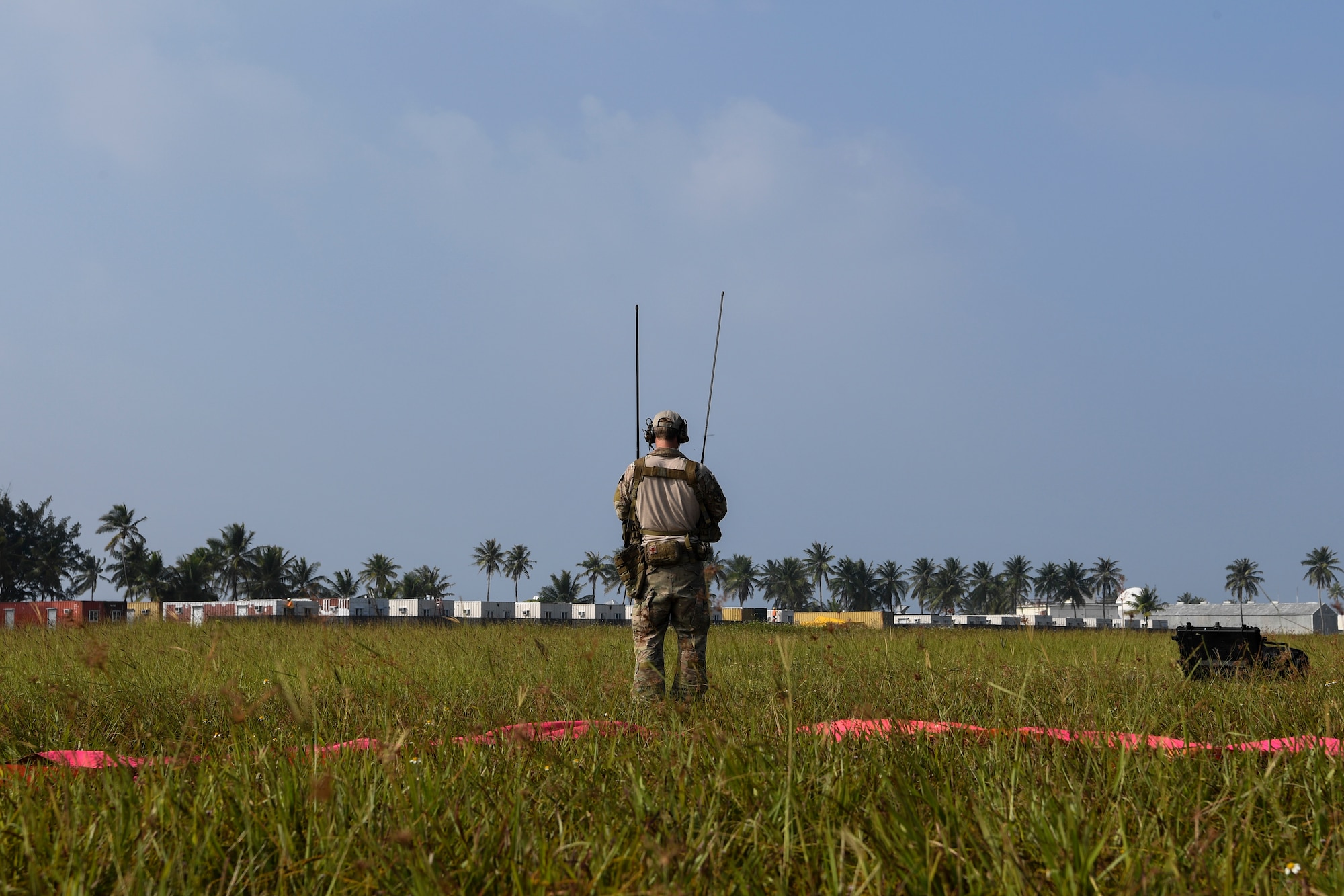 A Special Tactics Airman with the 320th Special Tactics Squadron conducts an airfield assessment at Kwajalein Atoll, June 19, 2018.