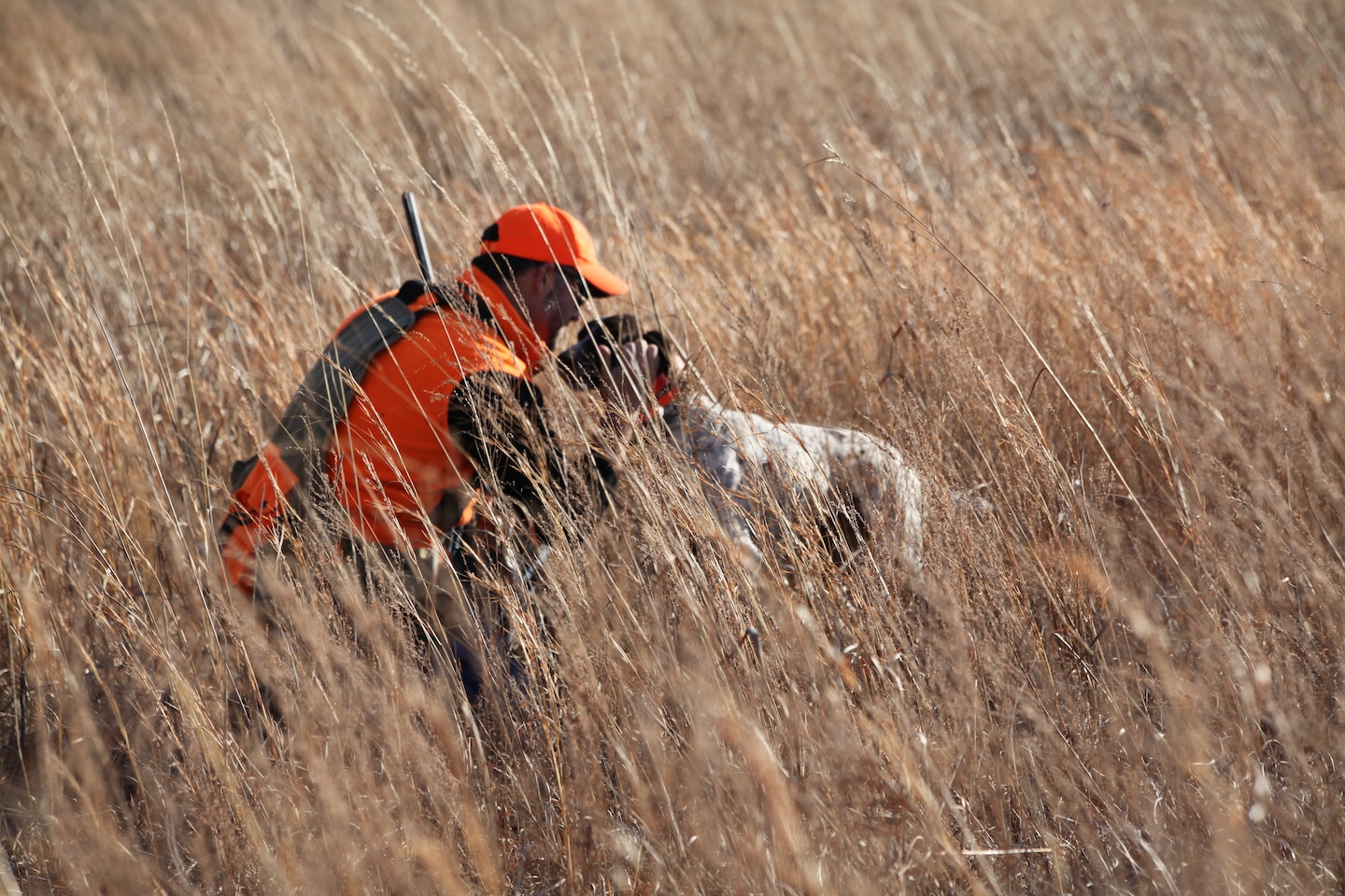 This photo from Hunting Safety Day at Perry Lake helps illustrate safe hunting practices that should also be used when hunting on Corps lands near the Missouri River.