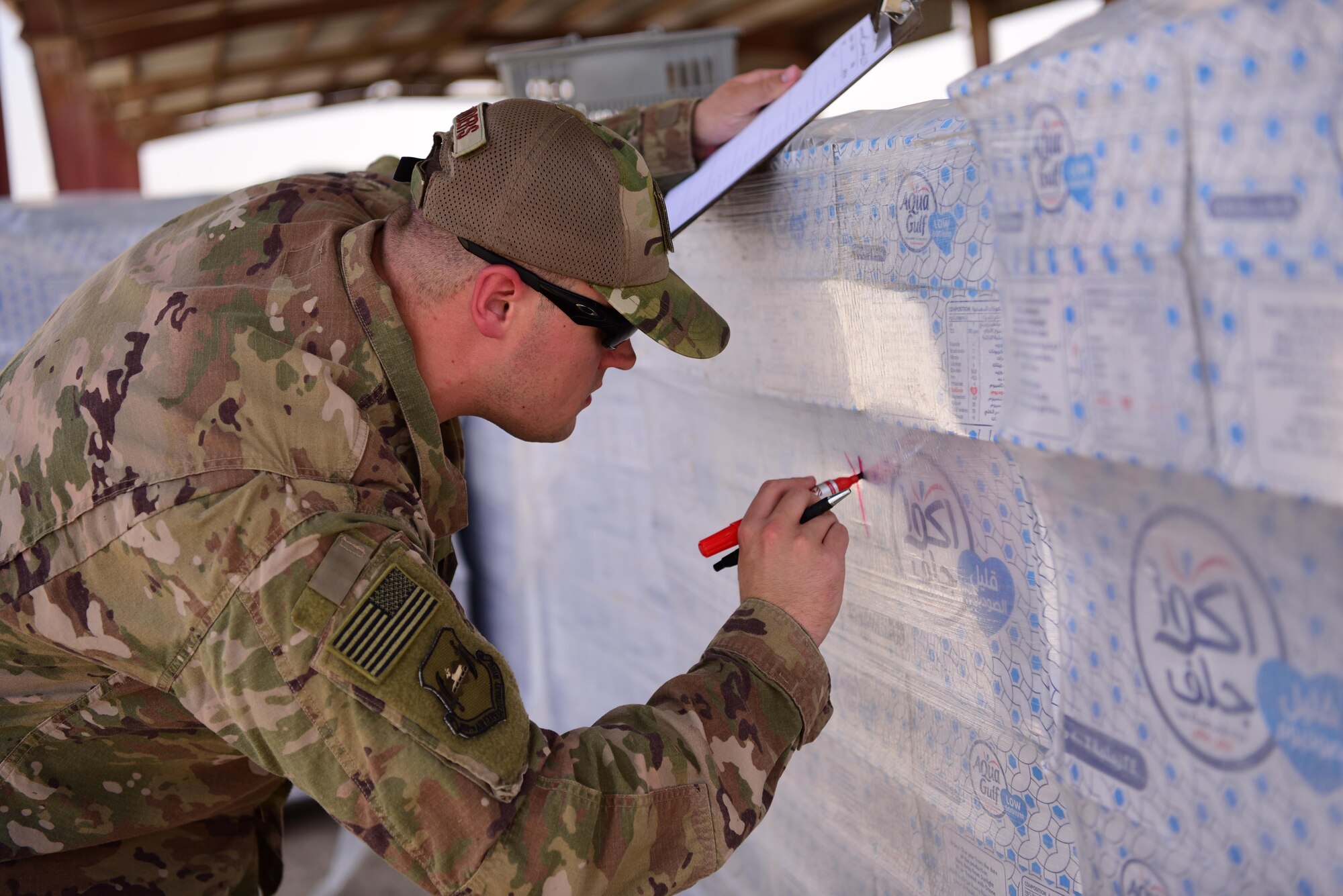 U.S. Air Force Senior Airman Adam Sanders, 386th Expeditionary Medical Group Bioenvironmental program manager, was recognized as a Rock Solid Warrior in Aug. 2018. The Rock Solid Warrior program recognizes Airmen across the wing for their contribution to the mission. (U.S. Air Force photo by Staff Sgt. Christopher Stoltz)
