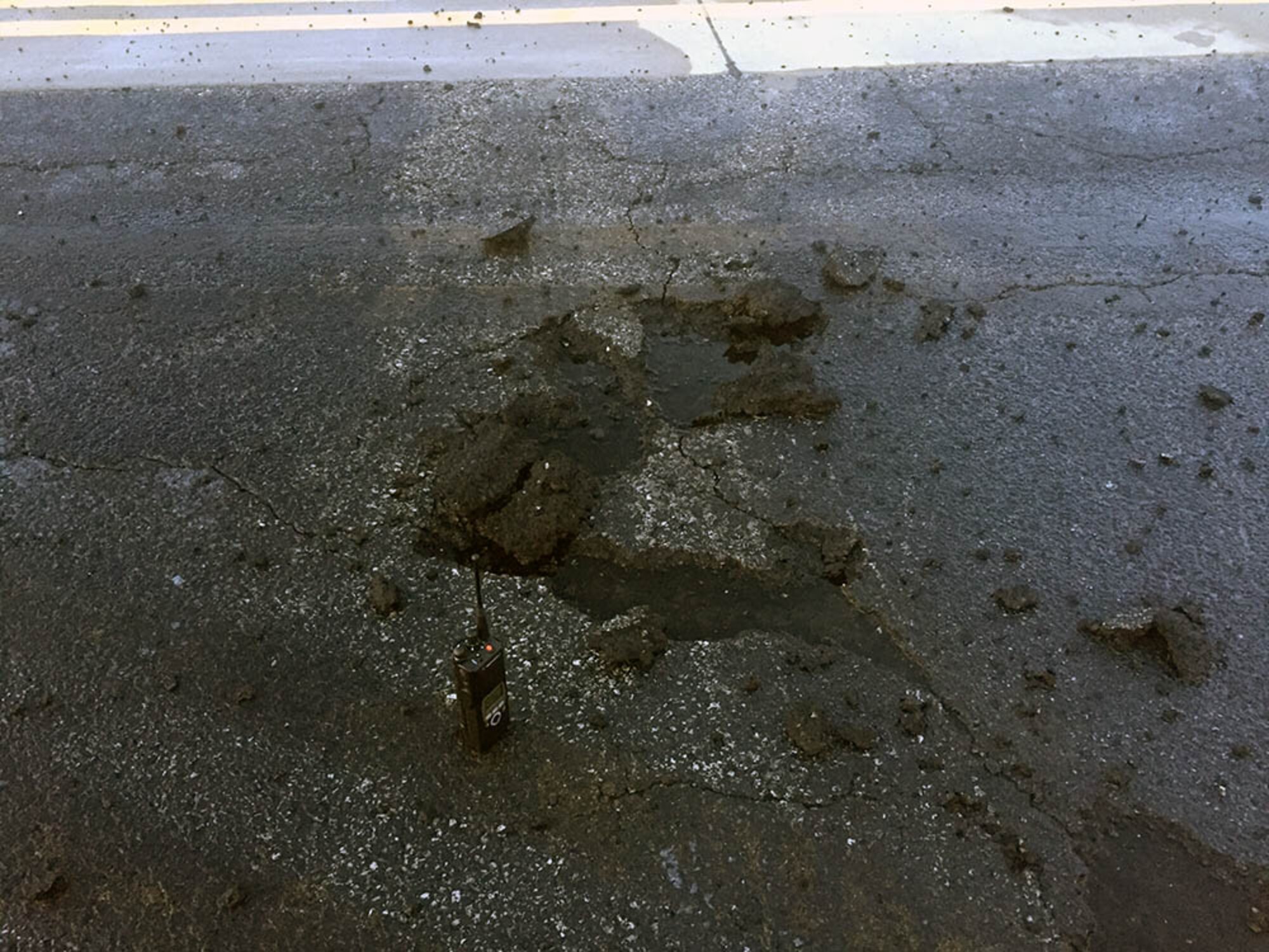 Lightning strike on Robins taxiway