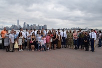 Soldiers Re-enlist at the Feet of Lady Liberty