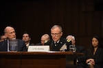 Defense Intelligence Agency Director Army Lt. Gen. Robert P. Ashley Jr. testifies before the Senate Armed Services Committee.