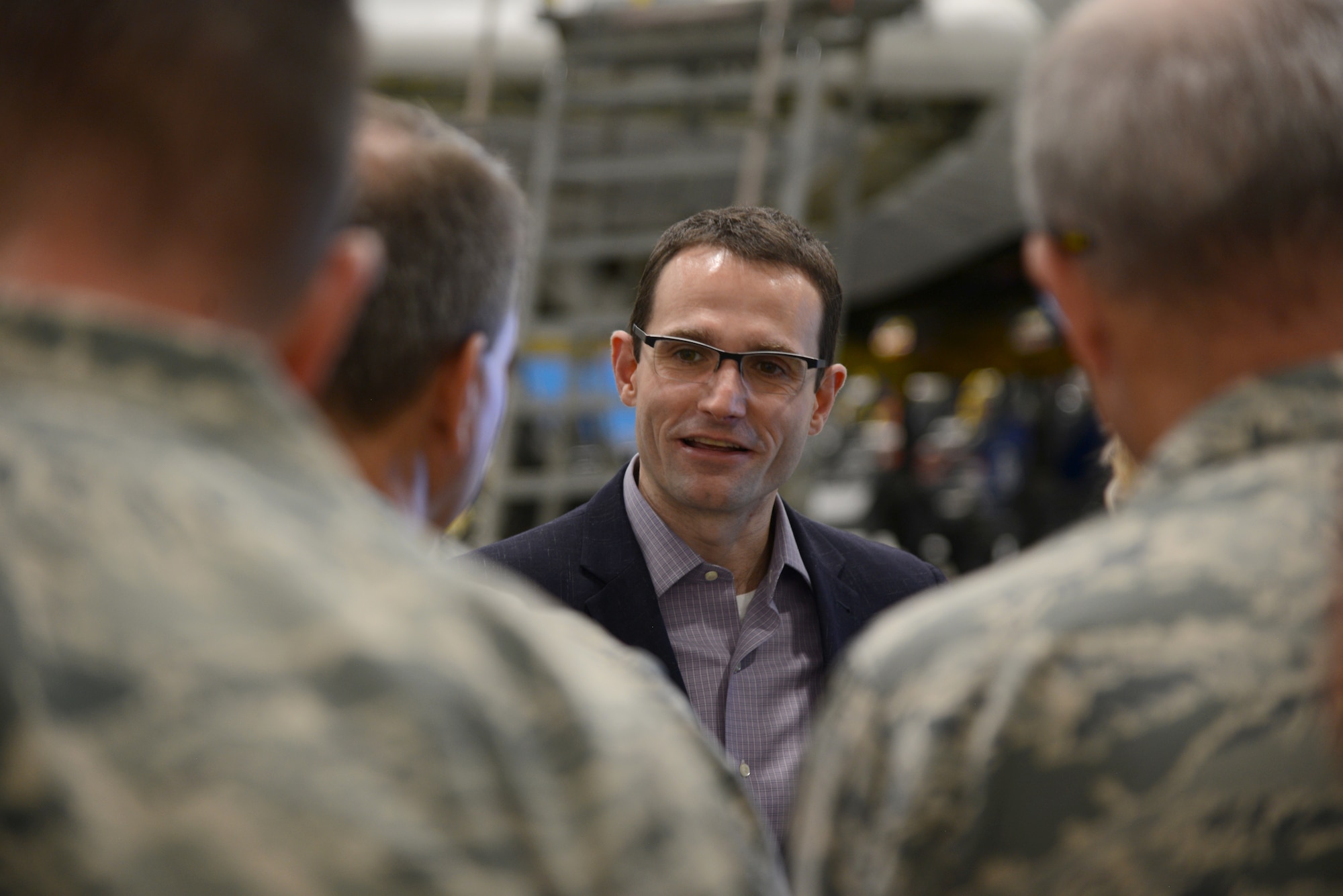 Assistant Secretary of the Air Force for Acquisition, Technology and Logistics Dr. Will Roper visited Tinker Air Force Base Sept. 13 to gain a better understanding of the Air Force Sustainment Center mission as the supporting command for readiness in the Air Force.