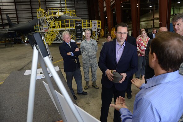 Assistant Secretary of the Air Force for Acquisition, Technology and Logistics Dr. Will Roper visited Tinker Air Force Base Sept. 13 to gain a better understanding of the Air Force Sustainment Center mission as the supporting command for readiness in the Air Force.