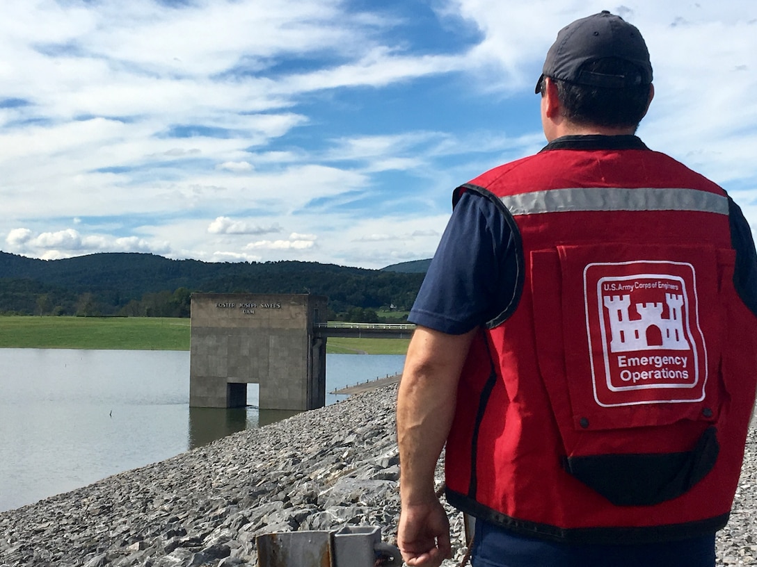 Baltimore District personnel at Foster Joseph Sayers Dam to monitor and prepare for the potential for the dam’s highest water levels since Tropical Storm Agnes passed over the region in 1972.